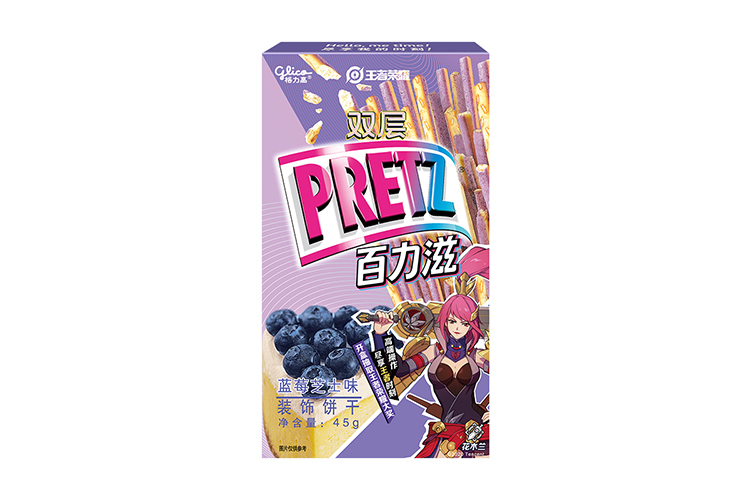 GLICO PRETZ BLUEBERRY CHEESE FLAVOUR 45G